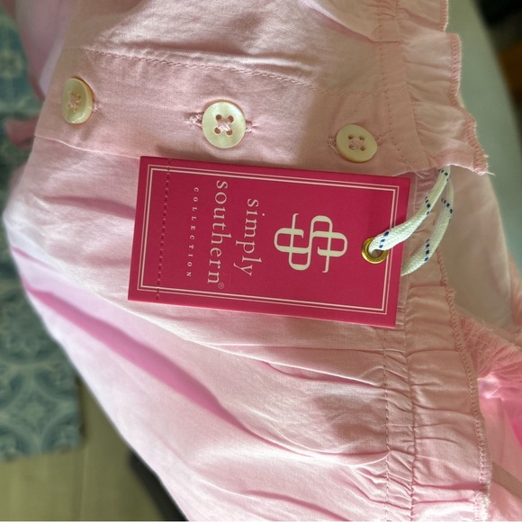 Women's Simply Southern Smocked Blouse in carnation Pink NWT SZ XL, and L - Picture 4 of 12